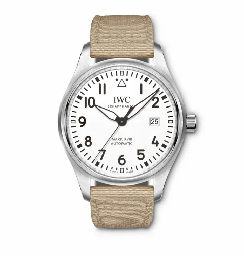 IWC Pilot's Watch Mark XVIII Silver / Canvas IW3270-17 (IW327017)